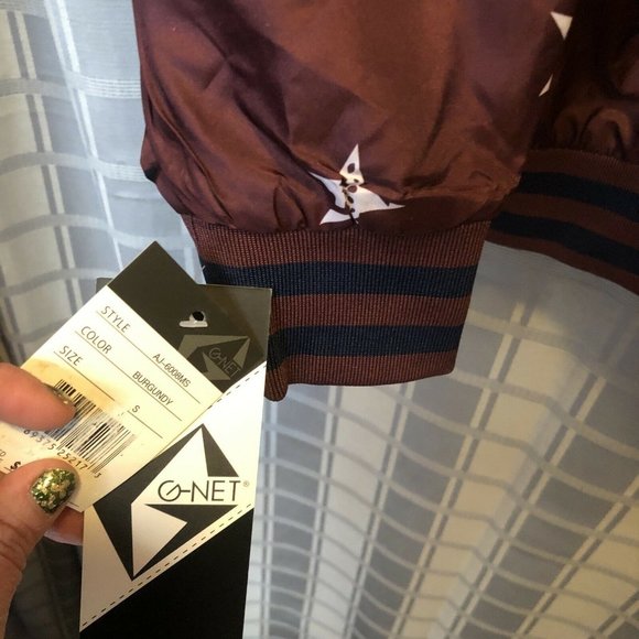 Mens Small Jacket Ball Jacket G-Net Jacket Windbreaker Striped Baseball Jacket - Picture 4 of 8